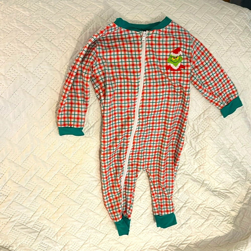 Grinch baby pajamas 9m